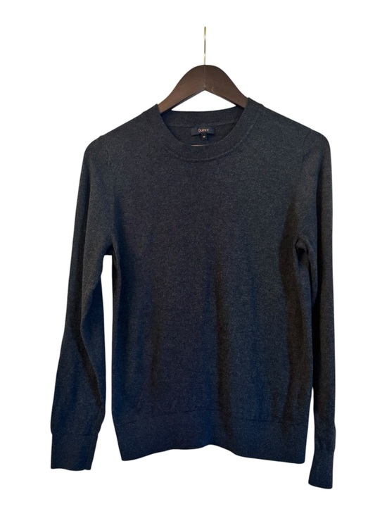 Quince Sweaters - Quince Lightweight Cotton Cashmere Crew Sweater - Charcoal (Medium)